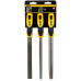 Stanley 0-22-464 Jeu de limes bâtardes 200mm, 3 pieces