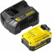 Stanley SFMCB14M1 FatMax Starter kit chargeur + 1 batterie V20 4,0Ah