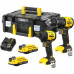 Stanley SFMCK201D2T-QW FatMax V20 Kit combiné d'outils (18V/2x2,0Ah), Pro-Stack