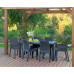 KETER MELODY Table de jardin, 160,5 x 94,5 x 74,5 cm, cappuccino 17190205