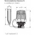 HEIMEIER Tete thermostatique K blanche avec Bulbe a distance, 10 m 6010-00.500